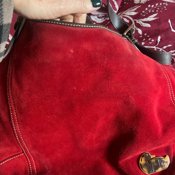 Dooney Bourke suede tote satchel - Picture 5 of 10